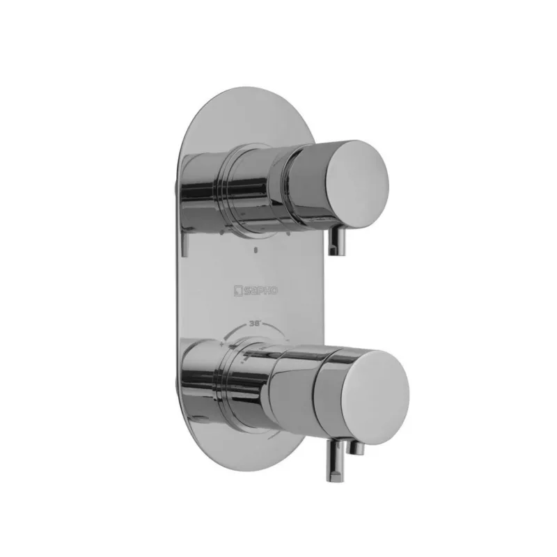 Op = Op Douchekraan Inbouw Sapho Rhapsody Thermostatisch Afbouwdeel 3-weg Chroom (incl. inbouwdeel)