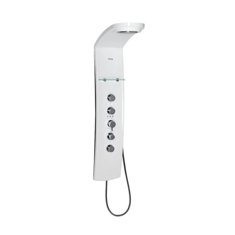 Douchepaneel Sapho Luk 130x25 cm Thermostatisch Wandgemonteerd Wit Express Levering