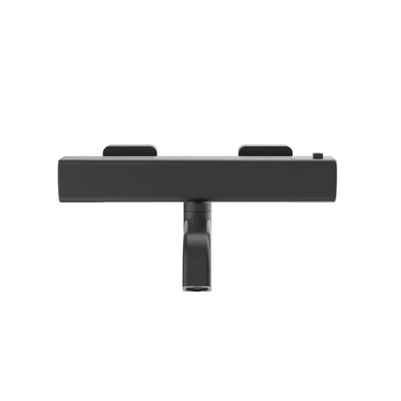 Express Levering Badkraan Opbouw Wiesbaden Rain Thermostatisch Mat Zwart