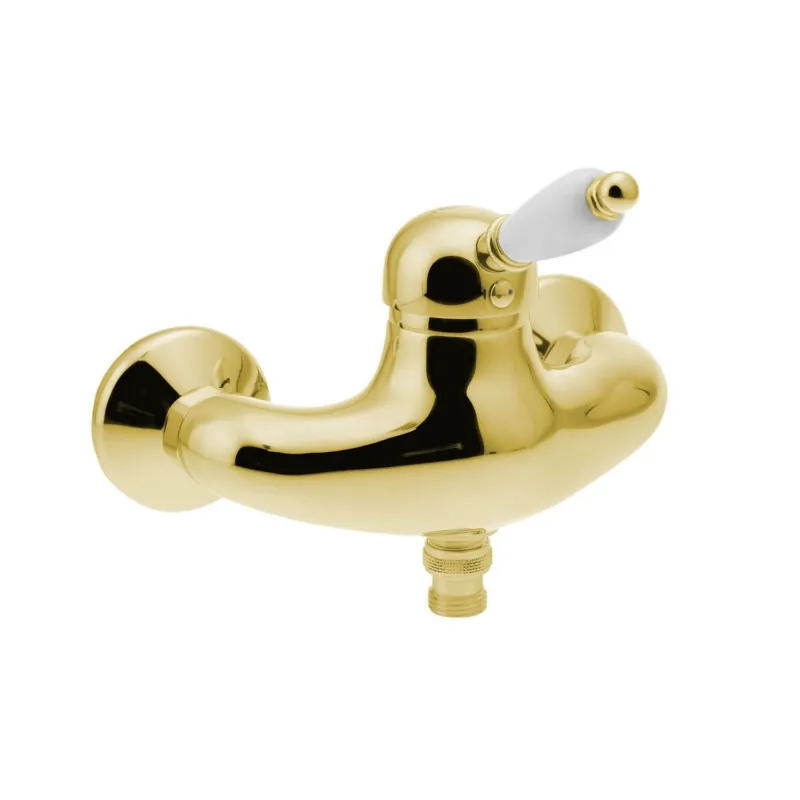 Opbouw Douchekraan Sapho Kirké Mengkraan Retro Wit 1-hendel Goud Express Levering