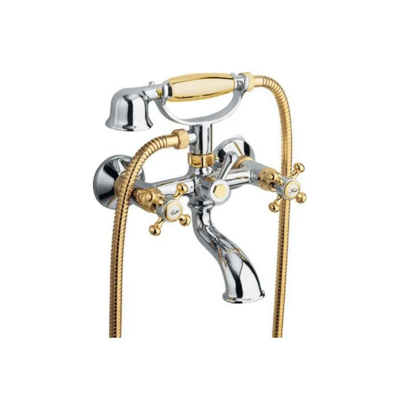 Snelle Levering Badmengkraan Sapho Antea met Handdouche 2-knop 11 cm Chroom / Goud