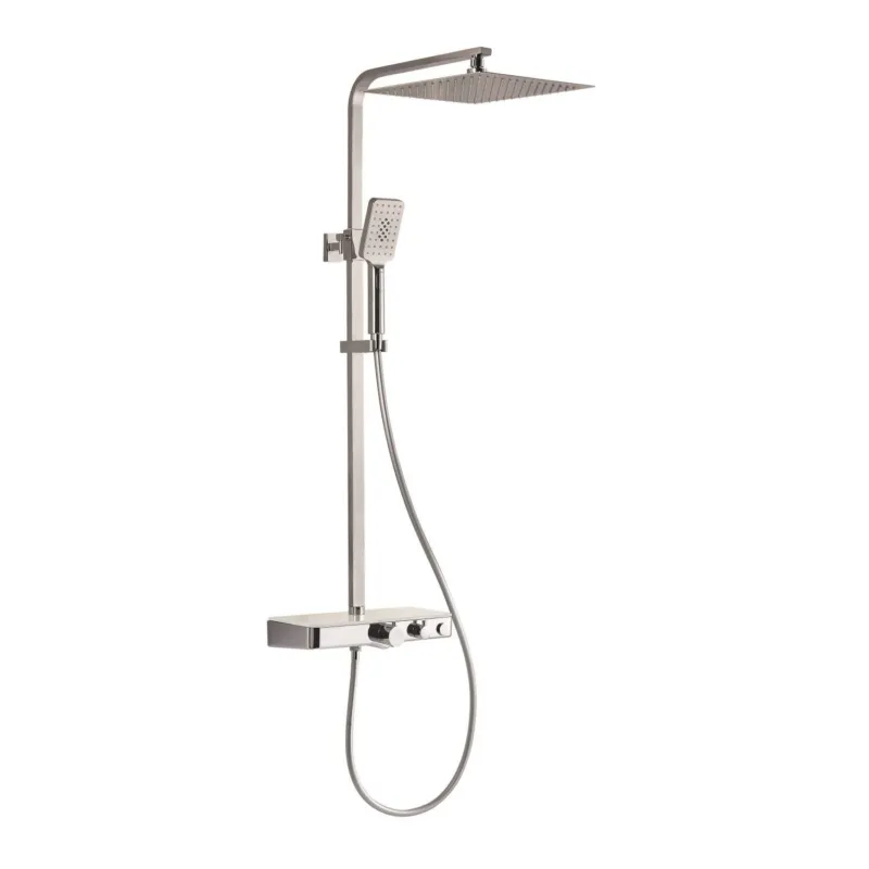 Regendouche Opbouwset Thermostatisch Schutte Ocean 3 Functies Glazen Planchet Chroom Wit Beperkte Voorraad