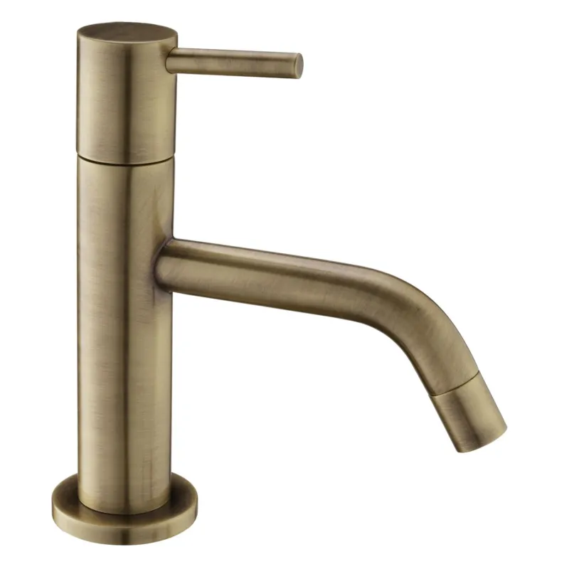 Fonteinkraan Opbouw Salenzi Giro Recht Gegalvaniseerd Geborsteld Messing Goud Aanbieding