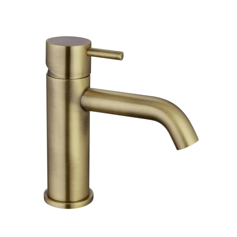 Bestseller Wastafelkraan Opbouw Salenzi Giro Recht Gegalvaniseerd Geborsteld Messing Goud