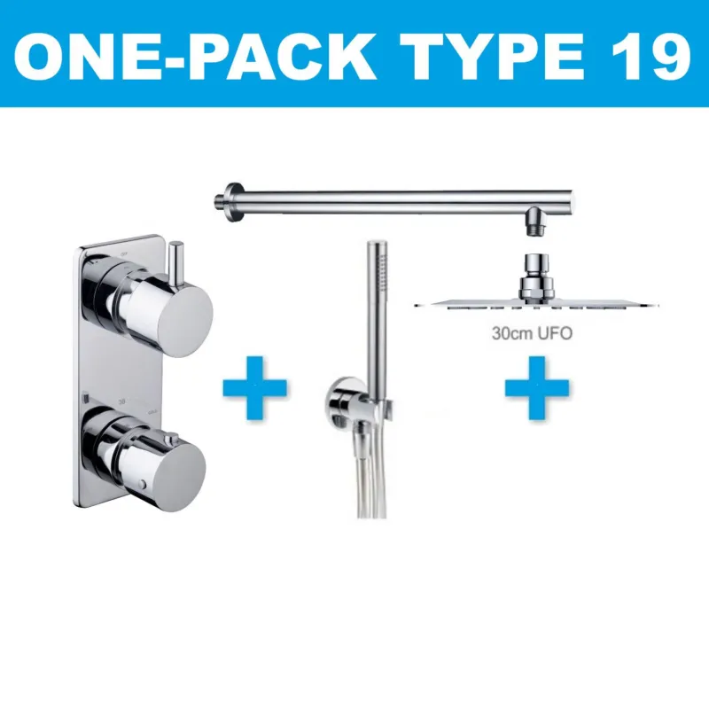 Express Levering Wiesbaden one-pack inbouwthermostaatset type 19 (30cm ufo)
