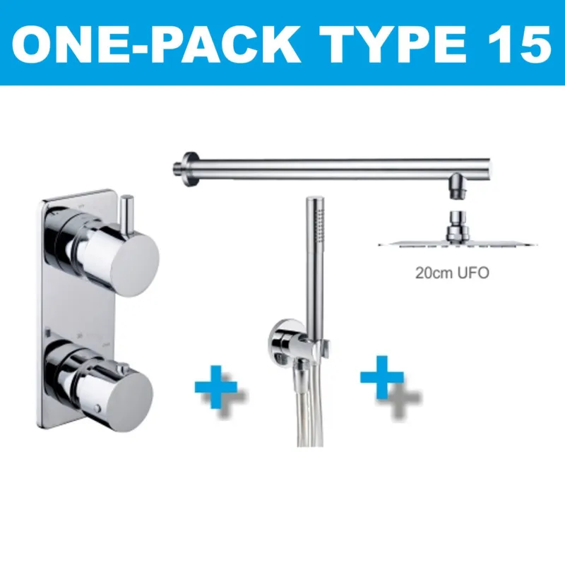 Wiesbaden one-pack inbouwthermostaatset type 15 (20cm ufo) Koop Online