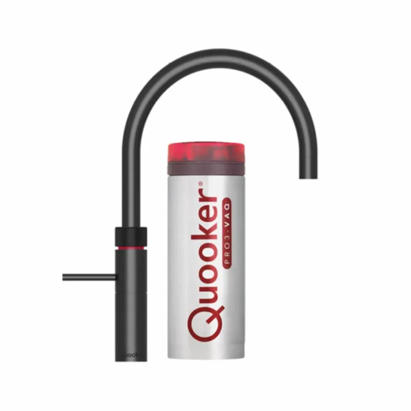 Superprijs Fusion Round Mat Zwart Met Combi Boiler