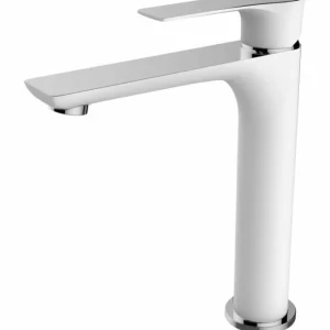 Praxi Wastafelmengkraan Hoog Wit Chroom Premium