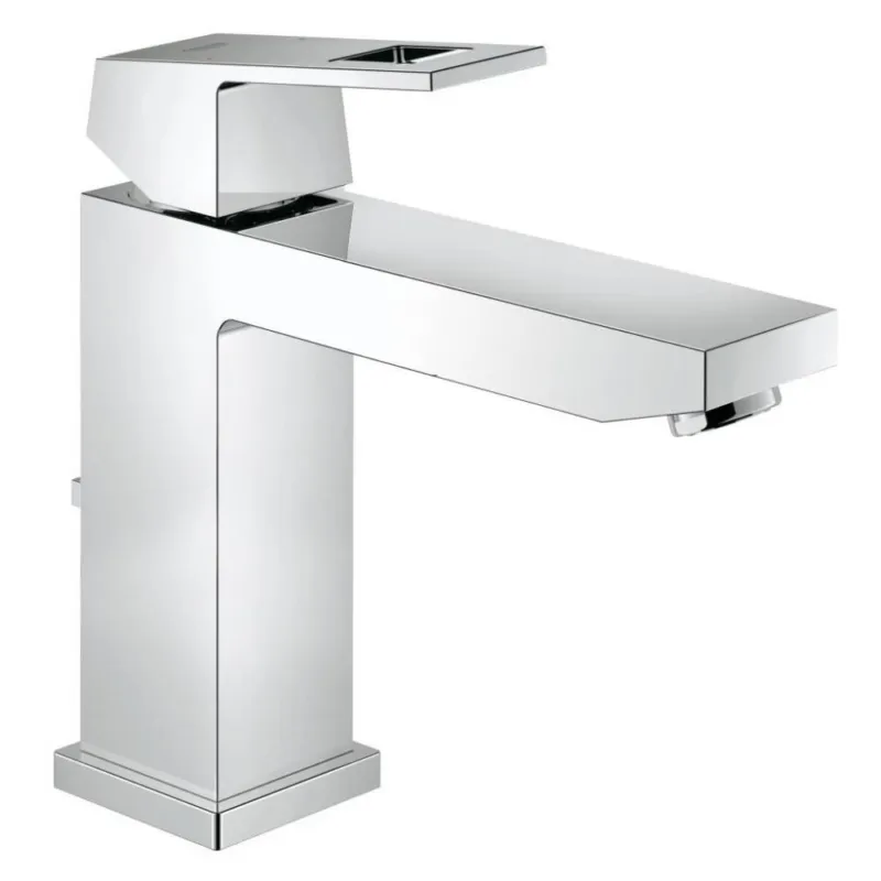 Nieuw Eurocube Wastafelkraan Medium Met Waste 28 Mm Met Temperatuurbegrenzer Chroom