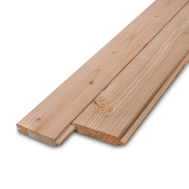 Flitsaanbieding douglas - vellingdeel Douglas vellingdeel - 16x106 mm - geschaafd - mes en groef plank - douglashout KD 18-20% - per bundel - 224 stuks - Douglas vellingdeel - 16x106 mm - geschaafd: 400 cm