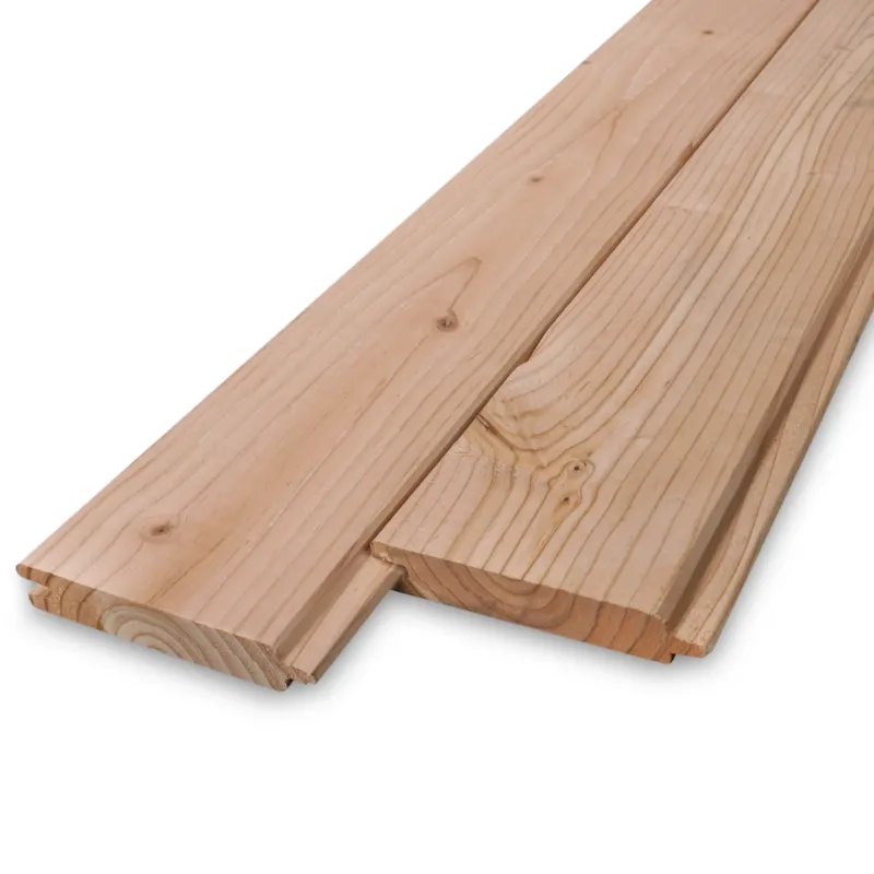 Shop Nu douglas - vellingdeel Douglas vellingdeel - 18x185 mm - geschaafd - mes en groef plank - douglashout KD 18-20% - per bundel - 144 stuks - Douglas vellingdeel - 18x185 mm - geschaafd: 500 cm