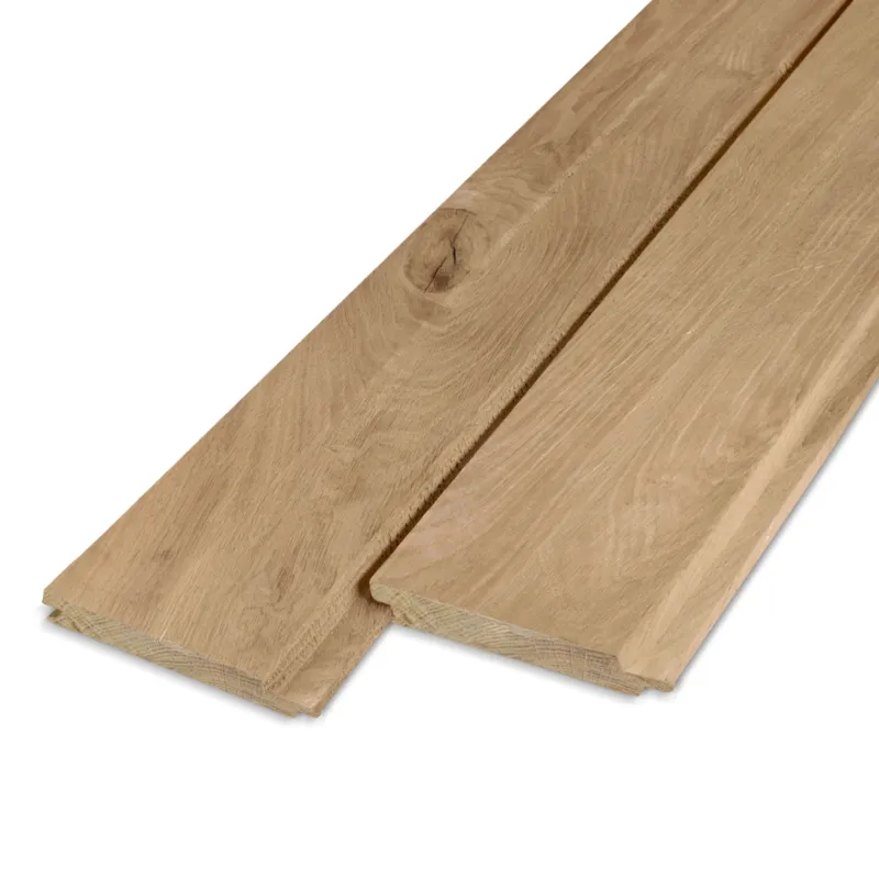 eiken - rabat - KD Eiken enkel blokprofiel (mes en groef) - 21x115 mm - geschaafd - blokprofiel (T&G) - eikenhout KD 8-12% - Eiken enkel blokprofiel (mes en groef ) - 21x115 mm - geschaafd: 270 cm Meest Verkocht