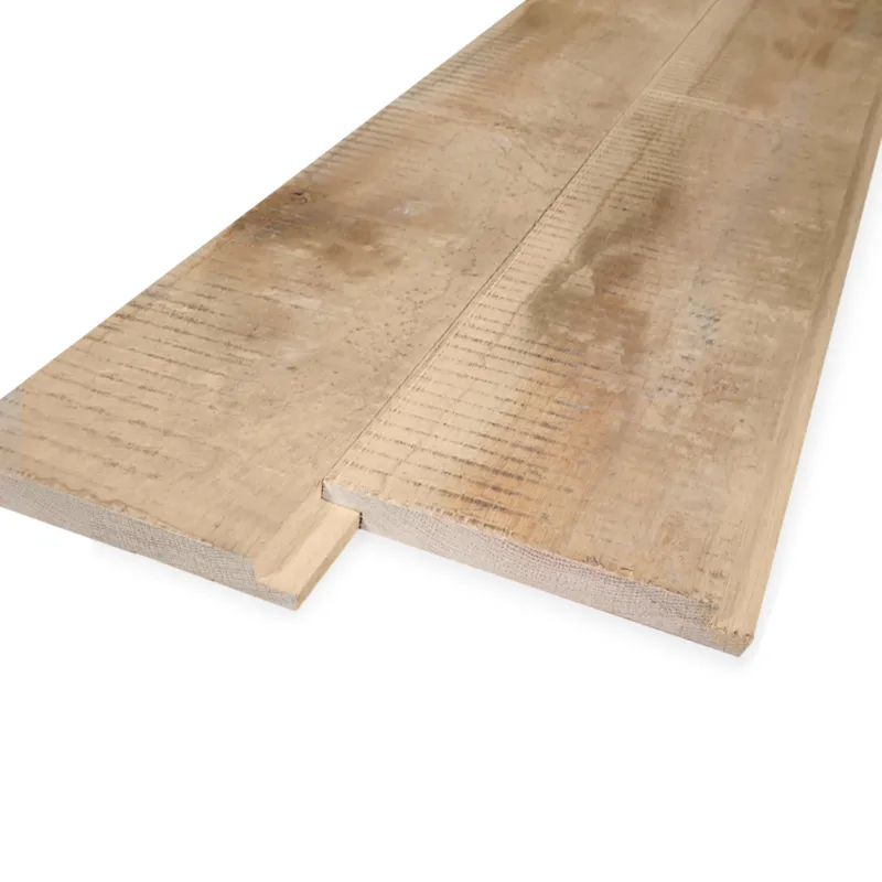 eiken - rabat Eiken sponningplank - 18x170 mm - zichtzijde fijnbezaagd / ruw - shiplap - eikenhout AD 20-25% - Eiken sponningplank - 18x170 mm - ruwe zichtzijde: 250 cm Op = Op