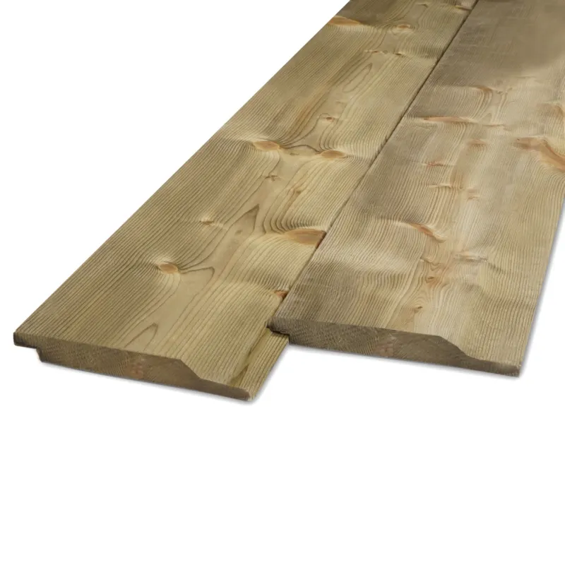 vuren - rabat - geimpregneerd Geïmpregneerd vuren halfhouts rabat - 19x130 mm - geschaafd - halfhoutsrabat - geïmpregneerd vurenhout KD 18-20% - Geïmpregneerd vuren halfhouts rabat - 19x130 mm - geschaafd: 480 cm Op = Op