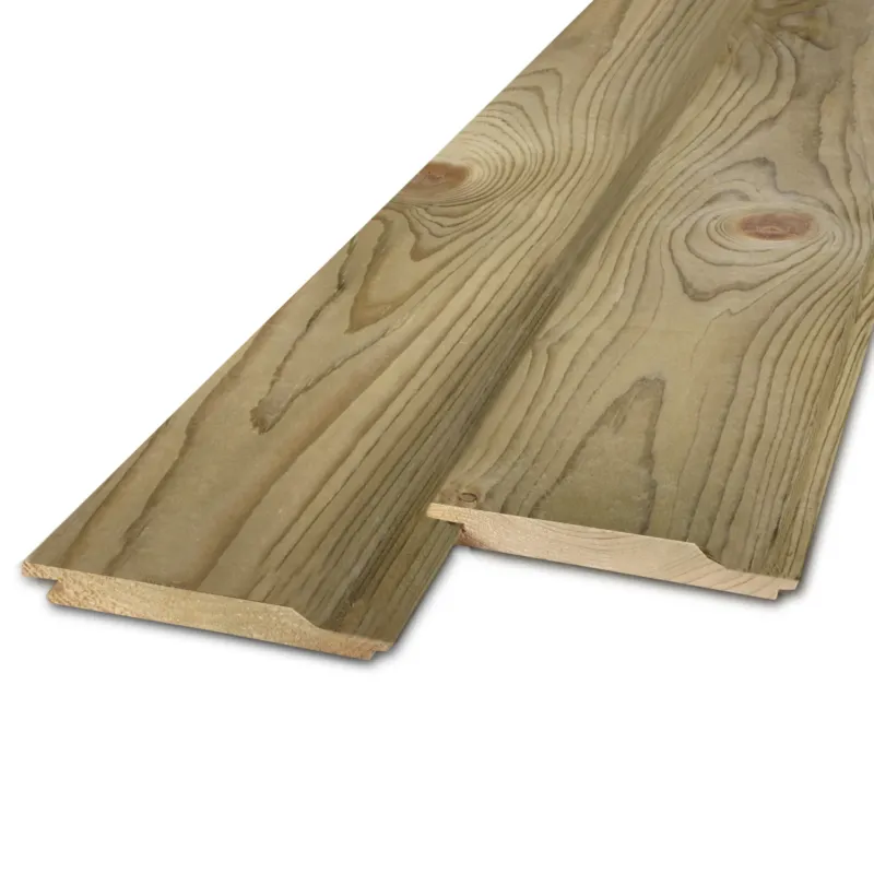 Weekendaanbieding vuren - rabat - geimpregneerd Geïmpregneerd vuren overhangend rabat - 19x133 mm - geschaafd - OH rabatdeel - geïmpregneerd vurenhout KD 18-20% - Geïmpregneerd vuren overhangend rabat - 19x133 mm - geschaafd: 330 cm