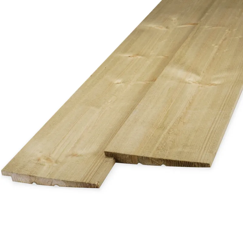 vuren - rabat - geimpregneerd Geïmpregneerd vuren Zweeds rabat - 10-24x179 mm - zichtzijde fijnbezaagd / ruw - potdeksel plank - geïmpregneerd vurenhout KD 18-20% - per bundel - 140 stuks - Geïmpregneerd vuren Zweeds rabat - 10–24x179 mm - ruwe zichtzijde: 480 cm Beperkt Aanbod