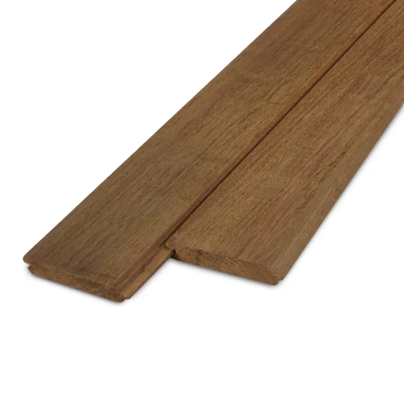 Favoriet hardhout - vellingdeel Ipé vellingdeel - 21x64 mm - geschaafd - mes en groef plank - ipe hardhout AD 20-25% - Ipé vellingdeel - 21x64 mm - geschaafd: 275 cm