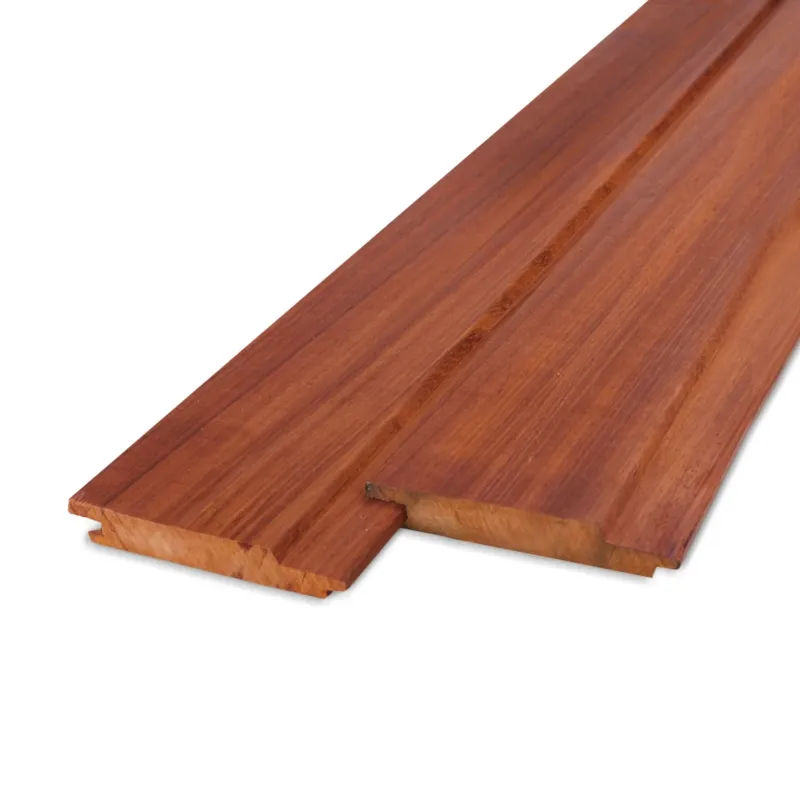 Betrouwbaar hardhout - rabat Padoek enkel blokprofiel (mes en groef) - 21x90 mm - geschaafd - blokprofiel (T&G) - padouk hardhout AD 20-25% - Padouk enkel blokprofiel (mes en groef ) - 21x90 mm - geschaafd: 275 cm