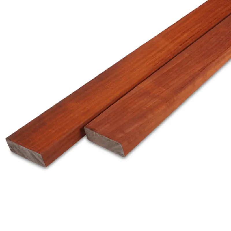 Aanbieding hardhout - rabat Padoek rhombus - 21x88 mm - geschaafd - rhombusprofiel - padouk hardhout AD 20-25% - Padoek rhombus - 21x88 mm - geschaafd: 305 cm