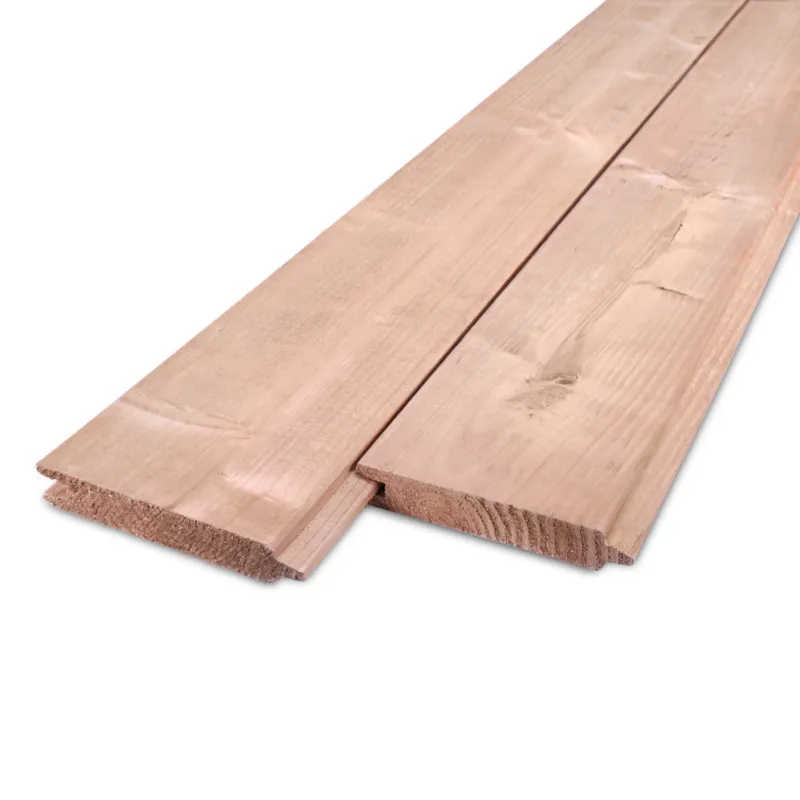 vuren - vellingdeel - geimpregneerd Red class wood blokhutprofiel - 28x132 mm - geschaafd - blokhut plank - geïmpregneerd red class vuren KD 18-20% - per bundel - 154 stuks - Red class wood blokhutprofiel - 28x132 mm - geschaafd: 300 cm Goedkoop