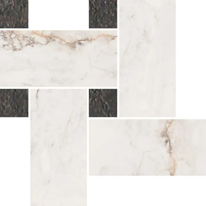 Gereduceerde Prijs Wandtegel Douglas & Jones Marbles Mozaïek 20x20 cm Twisted Pisa Gold Glans (Prijs per 6 stuks)