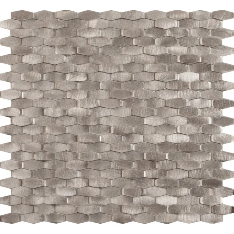 Mozaiek Tegels Dune Halley Silver Hexagon 28.4x30 cm Zilver (Prijs per Matje) Exclusieve Aanbieding