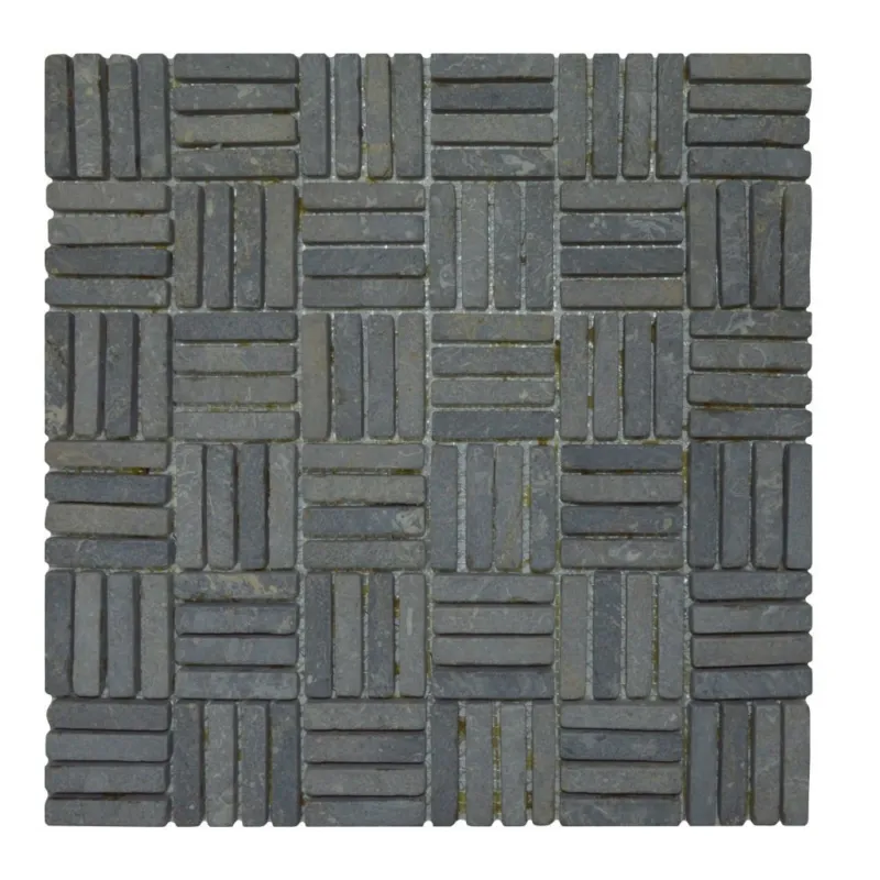 Mozaiek Parquet 1x4.8 30x30 cm Marmer Light Grey Blokverband (Prijs per 0,99 M2) Premium
