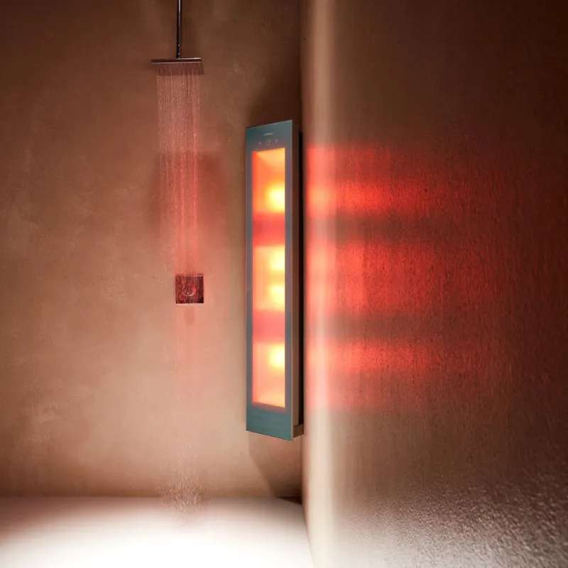 Meest Verkocht Sunshower Combi Organic Grey UV en Infrarood Opbouwapparaat 30x145x23 cm Aluminium Antraciet