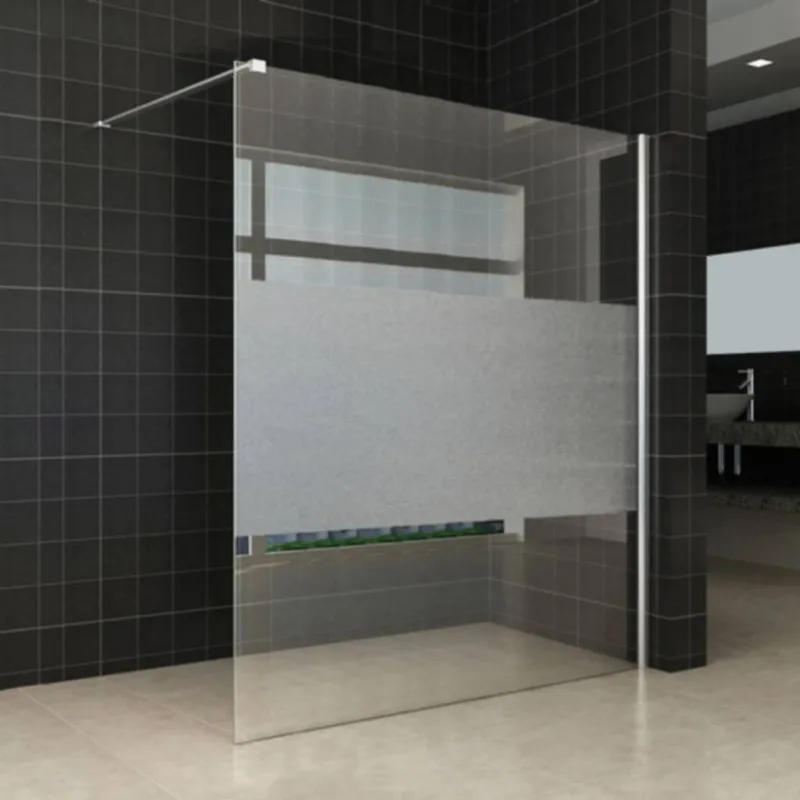 Douchewand 140X200Cm 8Mm Met Schaamband Nano Glas Op = Op