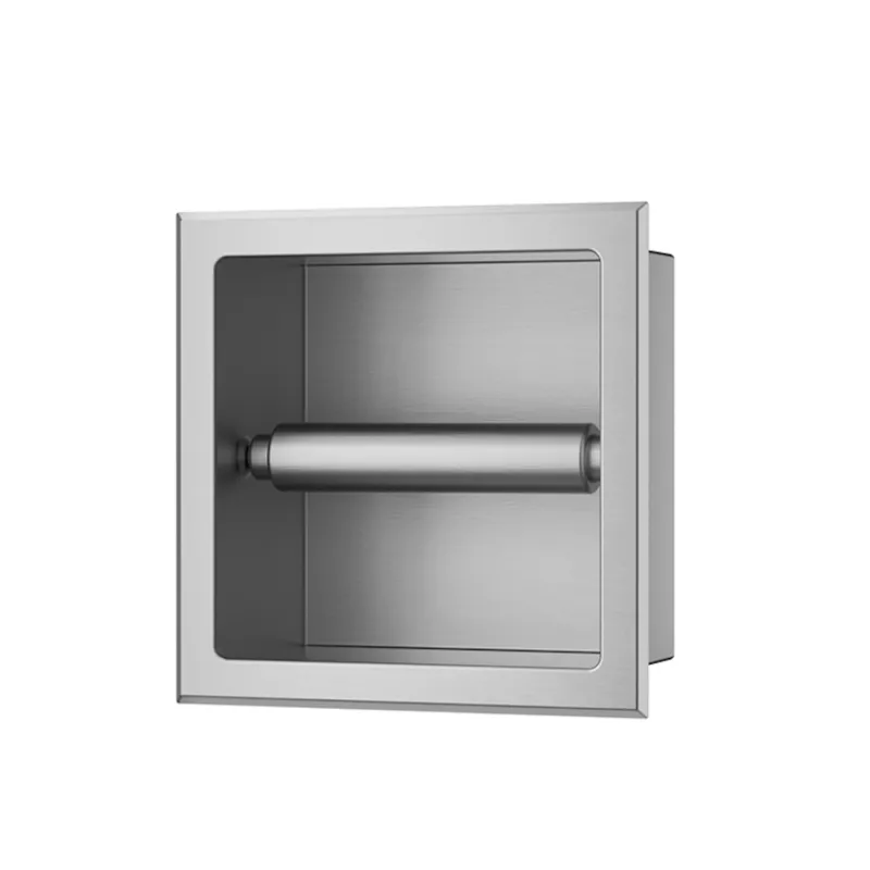 Toiletrolhouder Inbouw BWS Milan Zonder Klep RVS Lage Kosten