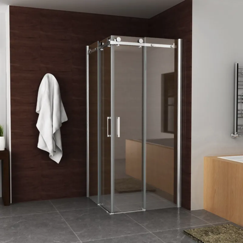 BWS Douchecabine Hoekinstap met 2 Schuifdeuren 90x90x200 cm 8 mm NANO Coating Gratis Retour
