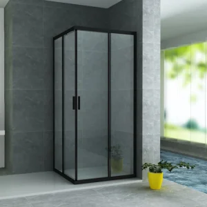 Douchecabine Aqua Splash Hayes 80x80x195 cm Mat Zwart Aluminium Profiel Koopje