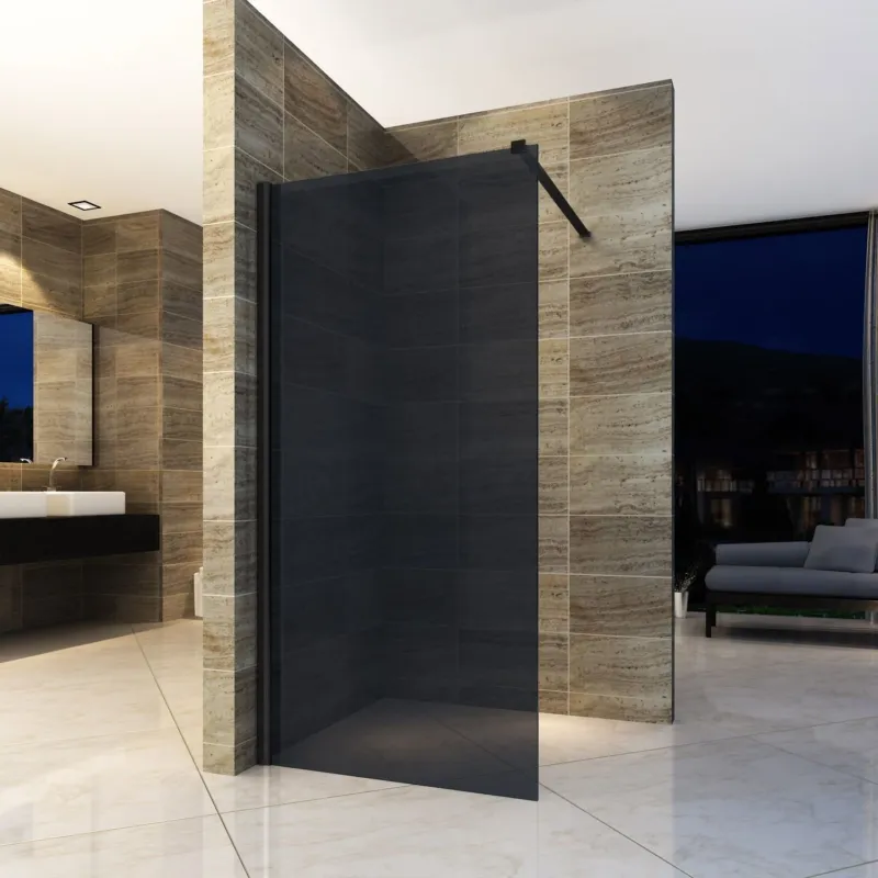 Inloopdouche Boss & Wessing Rookglas 200cm 8mm Nano coating (Keuze in Breedte) Bestseller