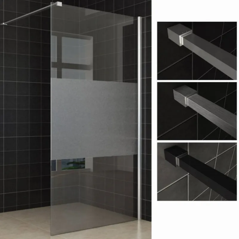 Inloopdouche Slim Glasplaat Middenband 8mm Nano (Alle Maten) Meest Verkocht