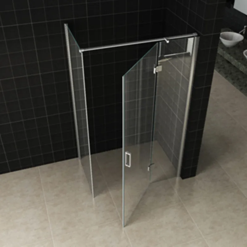 Douchecabine Wiesbaden met Draaideur en Zijwand 120 cm 8mm Nano Coating Chroom (vijf verschillende maten) Weekendaanbieding