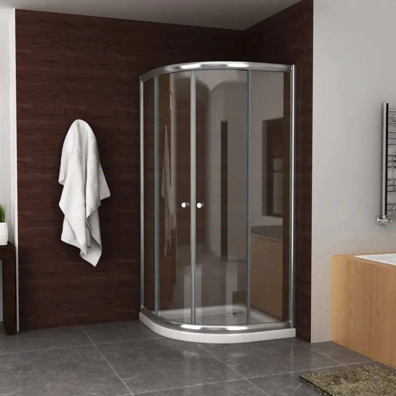 Douchecabine Aqua Splash Kwartrond 100x100x190 cm 5 mm Helder Glas Chroom Lage Kosten