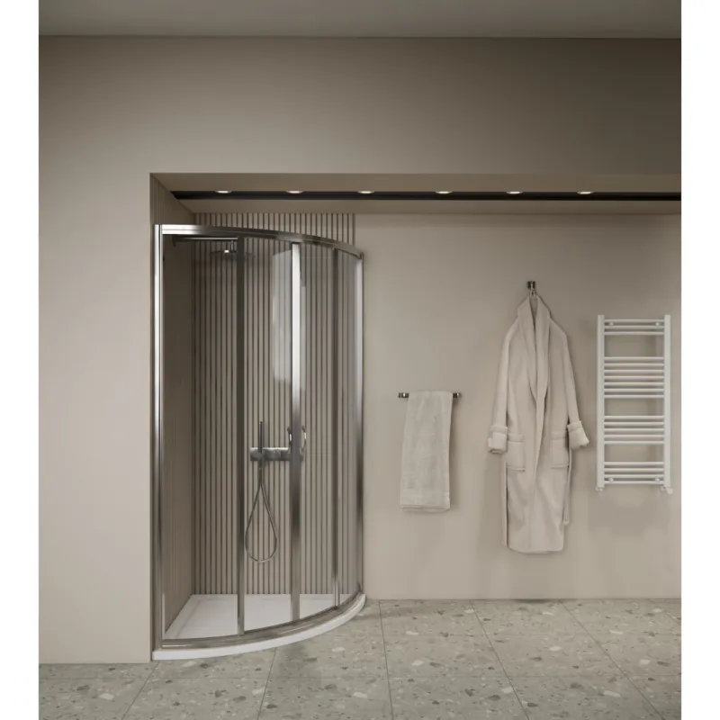 Beste Prijs Douchecabine BWS Ola 80x80x190 cm Kwartrond Schuif Chroom