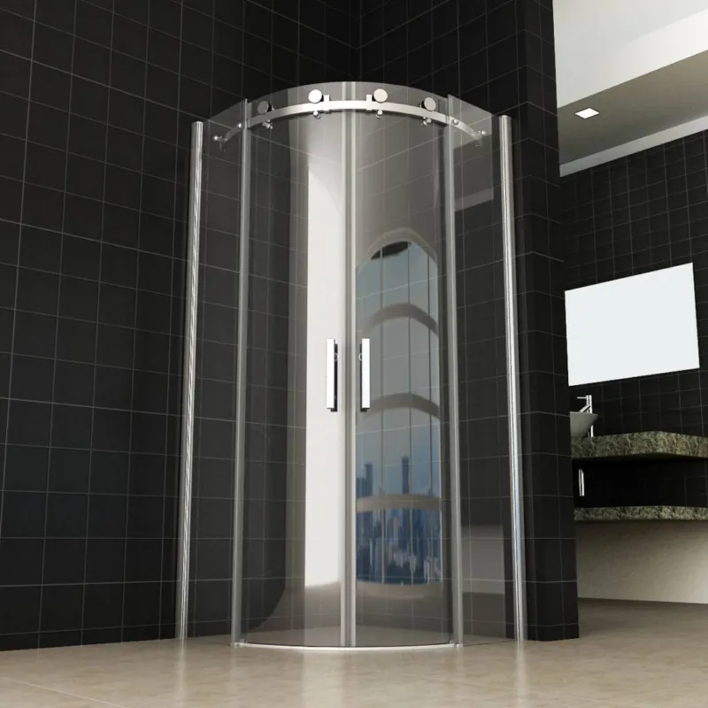 Douchecabine Kwartrond 90x90x200 cm 8 Mm Anti Kalk Nano Glas Direct Verzonden