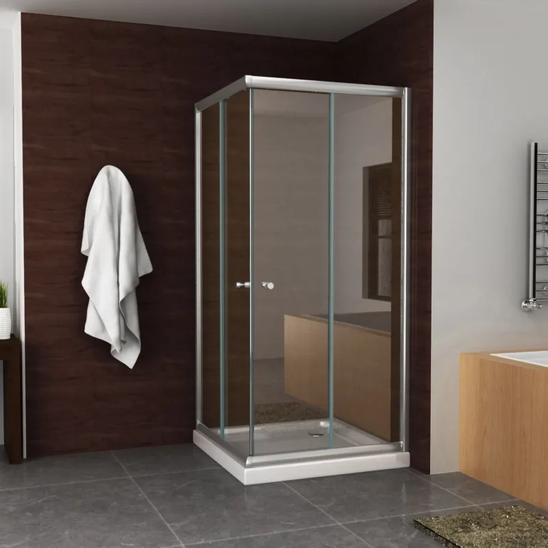 Op = Op Douchecabine Aqua Splash Hoekinstap 100x100x190 cm 5 mm Helder Glas Chroom