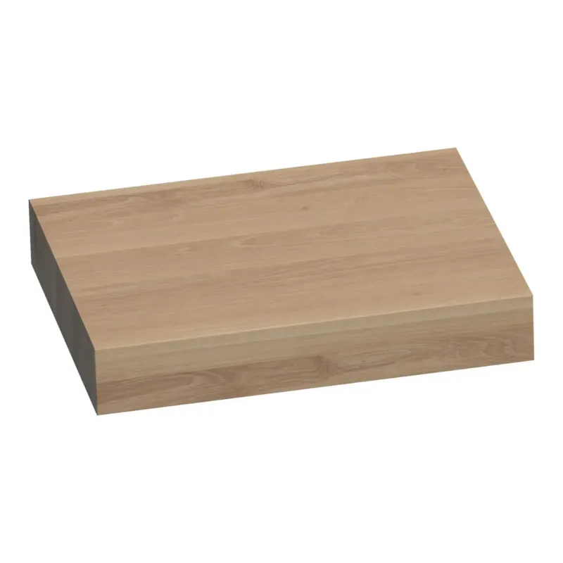 Brauer Creek vrijhangend wastafelblad 60cm lamellen eiken naturel Premium