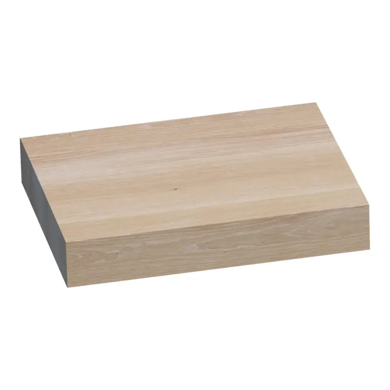 Brauer Creek vrijhangend wastafelblad 60cm lamellen eiken wit Merkproduct