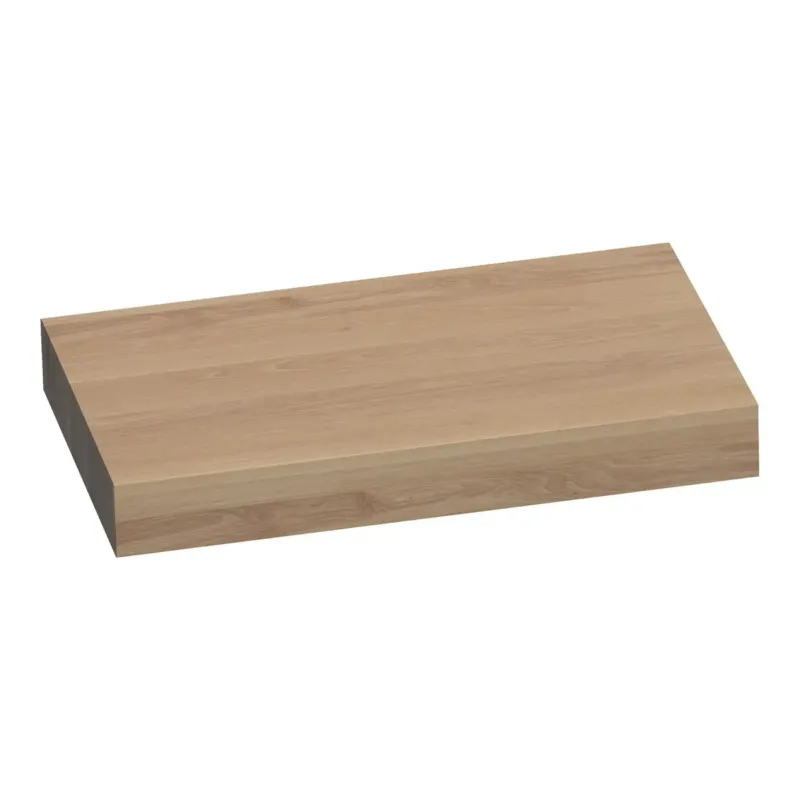 Brauer Creek vrijhangend wastafelblad 80cm lamellen eiken naturel Betaalbaar