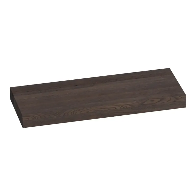 Flitsaanbieding Brauer Creek vrijhangend wastafelblad 120cm lamellen eiken zwart
