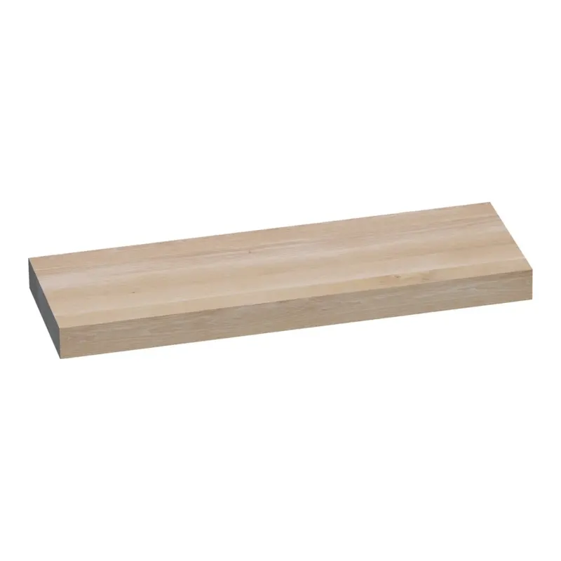 Brauer Creek vrijhangend wastafelblad 140cm lamellen eiken wit Snelle Levering