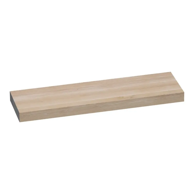 Actieprijs Brauer Creek vrijhangend wastafelblad 160cm lamellen eiken wit
