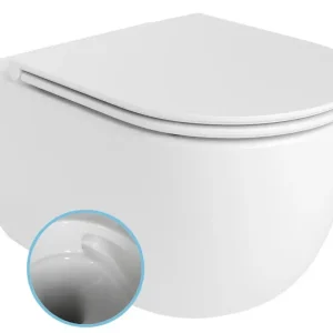 Bruckner Glanz randloos toilet met vortex spoeling 36x54cm wit Rechtstreeks Van De Fabrikant