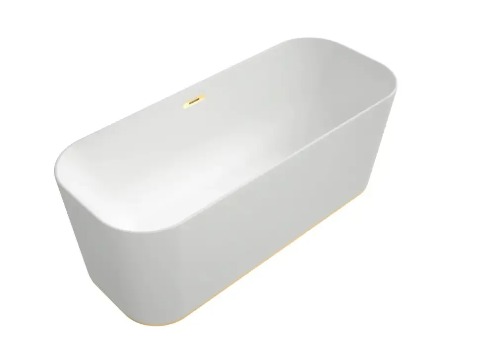Flitsaanbieding Villeroy & Boch Finion vrijstaand ligbad 170x70cm wit met gouden afvoerplug