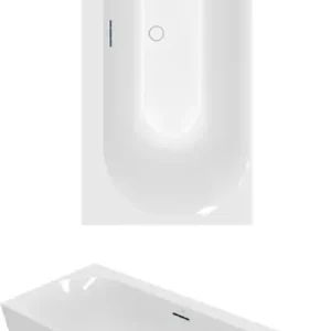 Gereduceerde Prijs Villeroy & Boch Loop & Friends half vrijstaand ligbad 180x80cm assymetrisch links wit