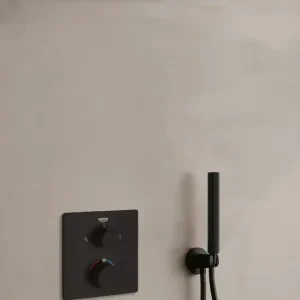 Shop Nu Grohe Grohtherm inbouw regendouche met 30cm hoofddouche en muurarm zwart mat