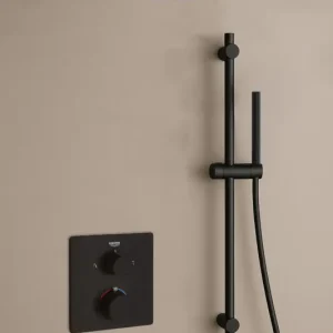 Lage Prijs Grohe Grohtherm inbouw regendouche met 20cm hoofddouche, glijstang en muurarm zwart mat